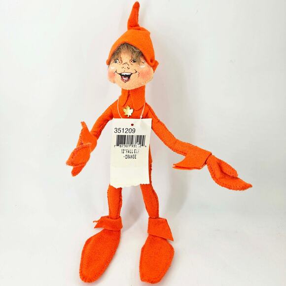 ANNALEE free standing poseable orange fall Elf doll...